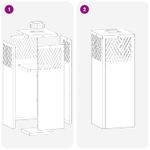 Casa si Gradina - Corpuri si surse de iluminat - Iluminat exterior - Felinare - Lumina LED Solara pentru Alei 2 pcs Otel Corten Otel Corten - Infinity.ro