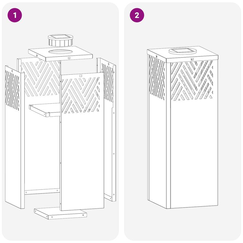 Casa si Gradina - Corpuri si surse de iluminat - Iluminat exterior - Felinare - Lumina LED Solara pentru Alei 2 pcs Otel Corten Otel Corten - Infinity.ro