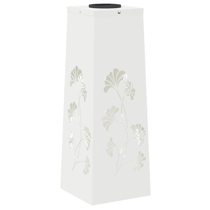 Casa si Gradina - Corpuri si surse de iluminat - Iluminat exterior - Felinare - Lumina LED Solara pentru Alei 2 pcs Alb Otel laminat la rece - Infinity.ro