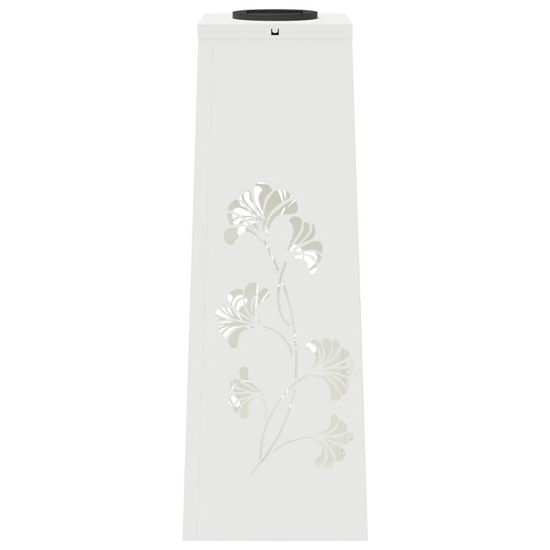 Casa si Gradina - Corpuri si surse de iluminat - Iluminat exterior - Felinare - Lumina LED Solara pentru Alei 2 pcs Alb Otel laminat la rece - Infinity.ro