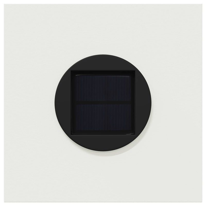 Casa si Gradina - Corpuri si surse de iluminat - Iluminat exterior - Felinare - Lumina LED Solara pentru Alei 2 pcs Alb Otel laminat la rece - Infinity.ro