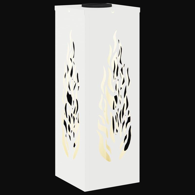 Casa si Gradina - Corpuri si surse de iluminat - Iluminat exterior - Felinare - Lumina LED Solara pentru Alei 2 pcs Alb Otel laminat la rece - Infinity.ro