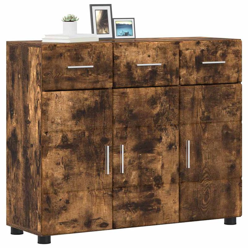 Casa si Gradina - Mobilier - Seturi de mobilier - Seturi living - Bufet cu Raft Stejar fumuriu 88,5 x 30,5 x 73 cm Lemn compozit - Infinity.ro
