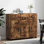 Casa si Gradina - Mobilier - Seturi de mobilier - Seturi living - Bufet cu Raft Stejar fumuriu 88,5 x 30,5 x 73 cm Lemn compozit - Infinity.ro