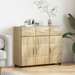 Casa si Gradina - Mobilier - Seturi de mobilier - Seturi living - Bufet cu Raft Stejar Sonoma 88,5 x 30,5 x 73 cm Lemn compozit - Infinity.ro
