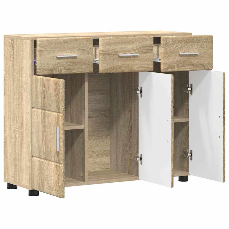 Casa si Gradina - Mobilier - Seturi de mobilier - Seturi living - Bufet cu Raft Stejar Sonoma 88,5 x 30,5 x 73 cm Lemn compozit - Infinity.ro