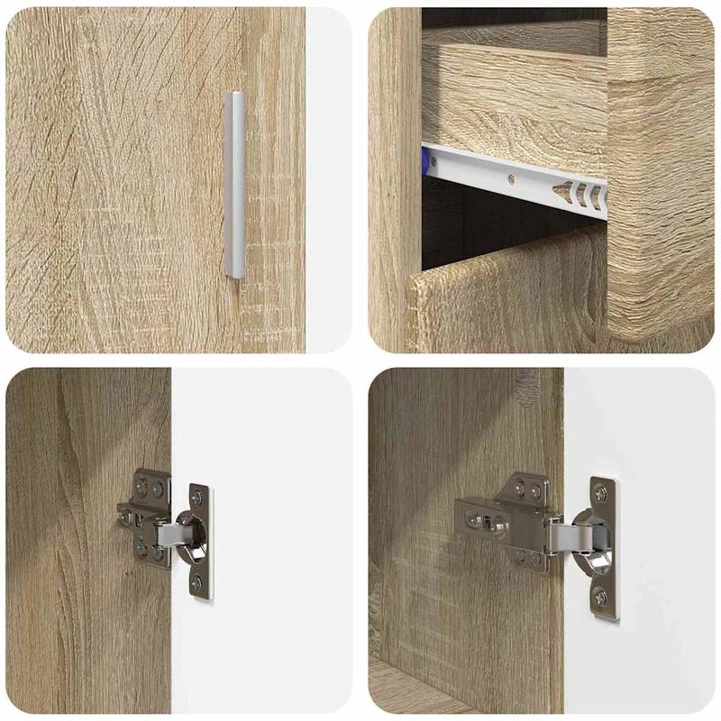 Casa si Gradina - Mobilier - Seturi de mobilier - Seturi living - Bufet cu Raft Stejar Sonoma 88,5 x 30,5 x 73 cm Lemn compozit - Infinity.ro