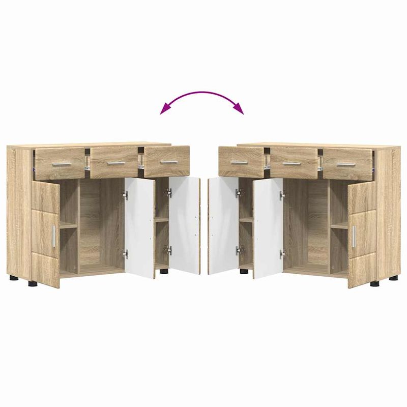 Casa si Gradina - Mobilier - Seturi de mobilier - Seturi living - Bufet cu Raft Stejar Sonoma 88,5 x 30,5 x 73 cm Lemn compozit - Infinity.ro