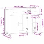 Casa si Gradina - Mobilier - Seturi de mobilier - Seturi living - Bufet cu Raft Stejar Sonoma 88,5 x 30,5 x 73 cm Lemn compozit - Infinity.ro