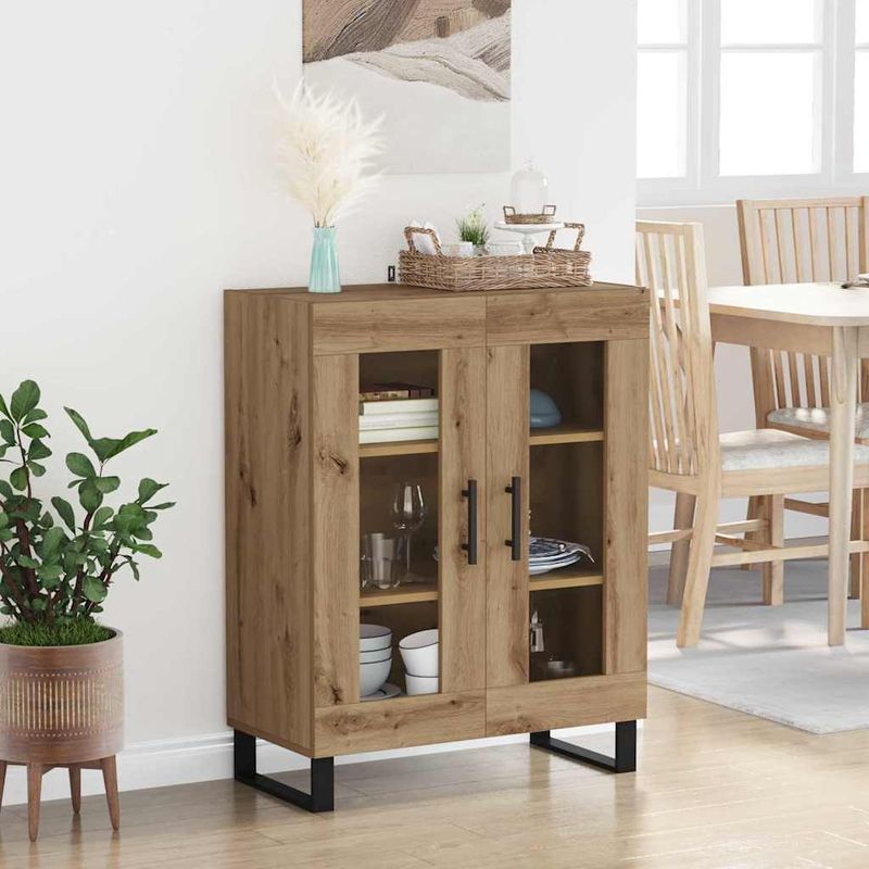 Casa si Gradina - Mobilier - Comode si corpuri - Comode - Bufet Stejar Artizanal 69,5 x 34 x 90 cm Lemn compozit - Infinity.ro