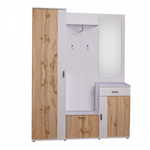 Casa si Gradina - Mobilier - Organizare si depozitare - Cuiere - Hol, alb/stejar wotan, AMALIA - Infinity.ro