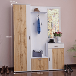 Casa si Gradina - Mobilier - Organizare si depozitare - Cuiere - Hol, alb/stejar wotan, AMALIA - Infinity.ro