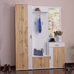 Casa si Gradina - Mobilier - Organizare si depozitare - Cuiere - Hol, alb/stejar wotan, AMALIA - Infinity.ro