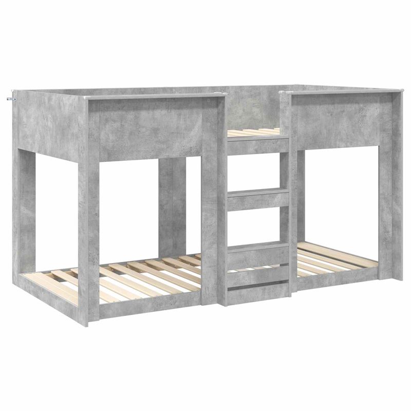 Casa si Gradina - Mobilier - Paturi si accesorii - Paturi - Pat Etajat pentru Copii Gri din beton 75 x 190 cm Lemn compozit - Infinity.ro