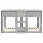 Casa si Gradina - Mobilier - Paturi si accesorii - Paturi - Pat Etajat pentru Copii Gri din beton 75 x 190 cm Lemn compozit - Infinity.ro