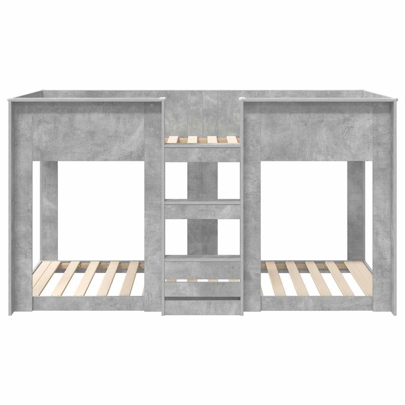 Casa si Gradina - Mobilier - Paturi si accesorii - Paturi - Pat Etajat pentru Copii Gri din beton 75 x 190 cm Lemn compozit - Infinity.ro