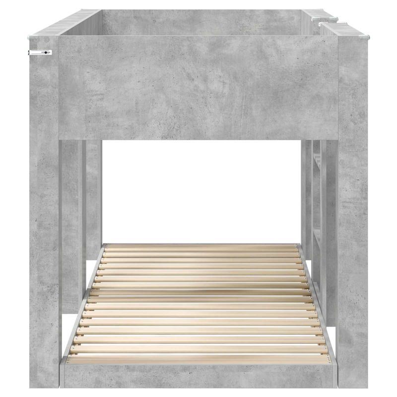 Casa si Gradina - Mobilier - Paturi si accesorii - Paturi - Pat Etajat pentru Copii Gri din beton 75 x 190 cm Lemn compozit - Infinity.ro