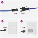 Casa si Gradina - Electrice - Cabluri electrice si conductori - Banda LED 4 pcs Negru si transparent 250 x 0,8 x 0,3 cm - Infinity.ro