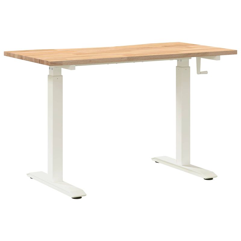 Casa si Gradina - Mobilier - Mese si birouri - Birouri - Birou Alb si Natural 120 x 60 cm Lemn de stejar masiv - Infinity.ro