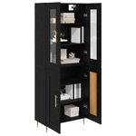 Casa si Gradina - Mobilier - Comode si corpuri - Corpuri bucatarie - Bufet 2 pcs Stejar Negru 69,5 x 34 x 180 cm Lemn compozit - Infinity.ro