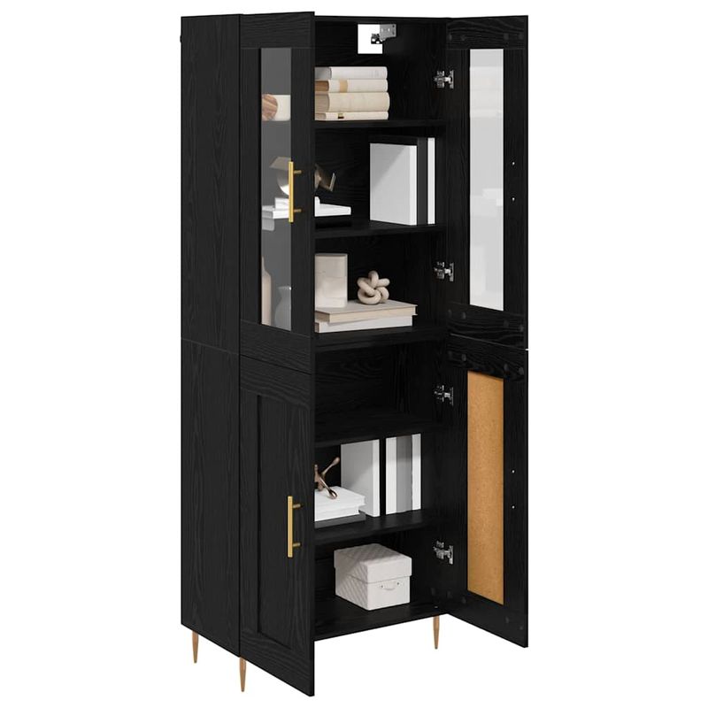Casa si Gradina - Mobilier - Comode si corpuri - Corpuri bucatarie - Bufet 2 pcs Stejar Negru 69,5 x 34 x 180 cm Lemn compozit - Infinity.ro