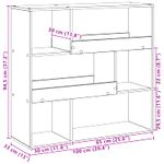 Casa si Gradina - Mobilier - Biblioteci si rafturi - Biblioteci - Raft de carti Stejar Negru 100 x 33 x 94,5 cm Lemn compozit - Infinity.ro