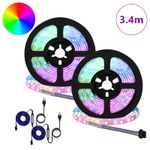 Casa si Gradina - Corpuri si surse de iluminat - Benzi LED - Banda LED 4 pcs Negru si transparent 170 x 0,8 x 0,3 cm - Infinity.ro