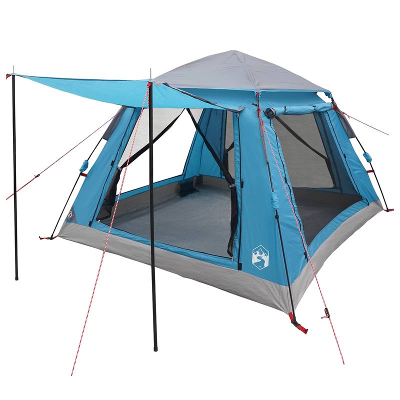 Sport si Outdoor - Camping - Corturi camping - Cort Instant cu depozitare albastru 205 x 205 x 143 cm Otel - Infinity.ro