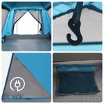 Sport si Outdoor - Camping - Corturi camping - Cort Instant cu depozitare albastru 205 x 205 x 143 cm Otel - Infinity.ro
