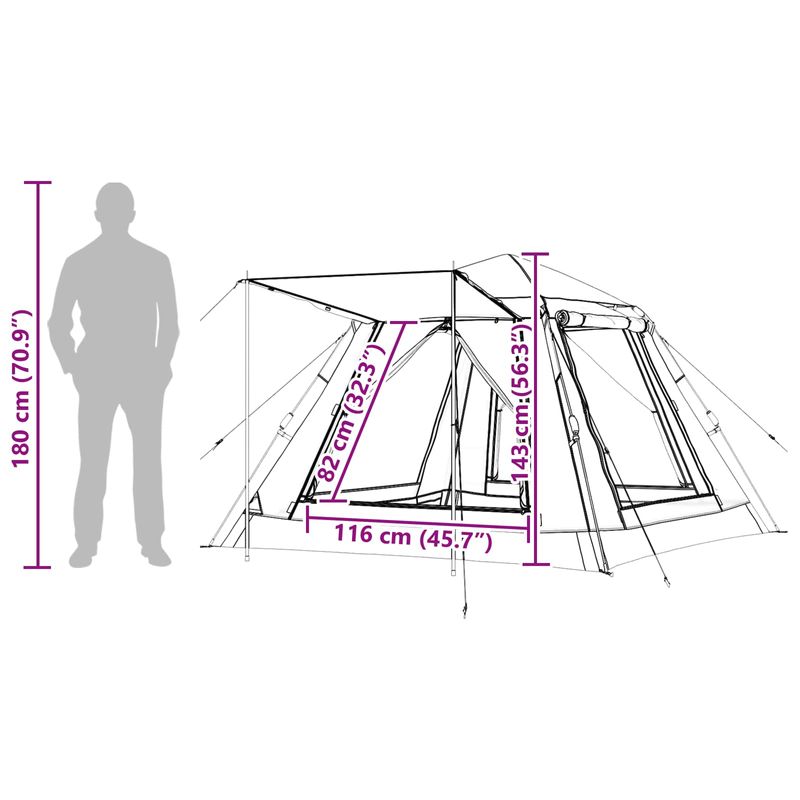 Sport si Outdoor - Camping - Corturi camping - Cort Instant cu depozitare albastru 205 x 205 x 143 cm Otel - Infinity.ro