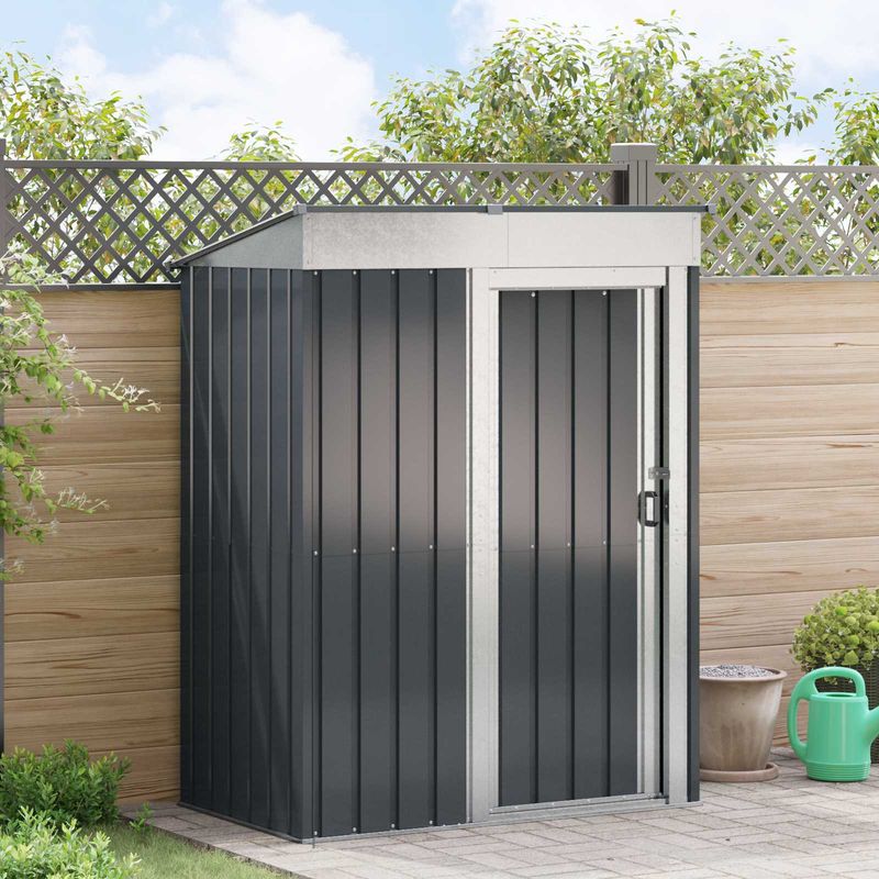 Casa si Gradina - Gradina si terasa - Casute de gradina - Magazii pentru gradina Antracit 137 x 81 x 180 cm Metal - Infinity.ro