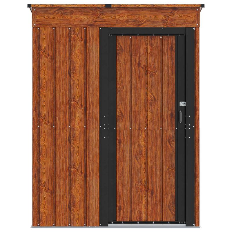 Casa si Gradina - Gradina si terasa - Casute de gradina - Magazii pentru gradina Maro 137 x 81 x 180 cm Metal - Infinity.ro