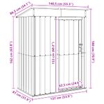 Casa si Gradina - Gradina si terasa - Casute de gradina - Magazii pentru gradina Maro 137 x 81 x 180 cm Metal - Infinity.ro