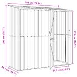 Casa si Gradina - Gradina si terasa - Casute de gradina - Magazii pentru gradina Maro 203 x 85,5 x 200 cm Metal - Infinity.ro