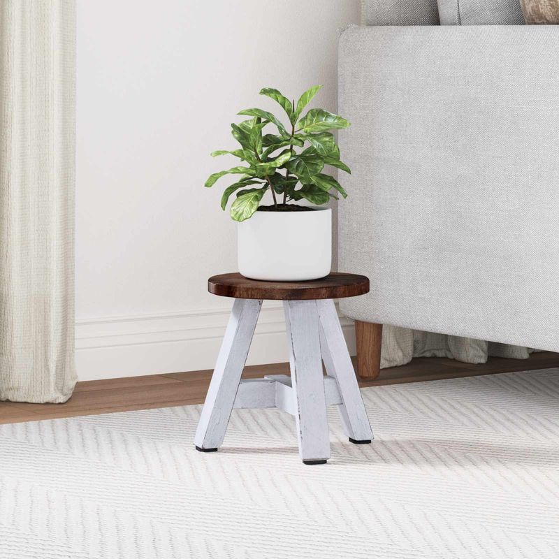 Casa si Gradina - Mobilier - Scaune si fotolii - Tabureti - Taburet natural 22 x 22 x 24 cm Lemn de mahon - Infinity.ro