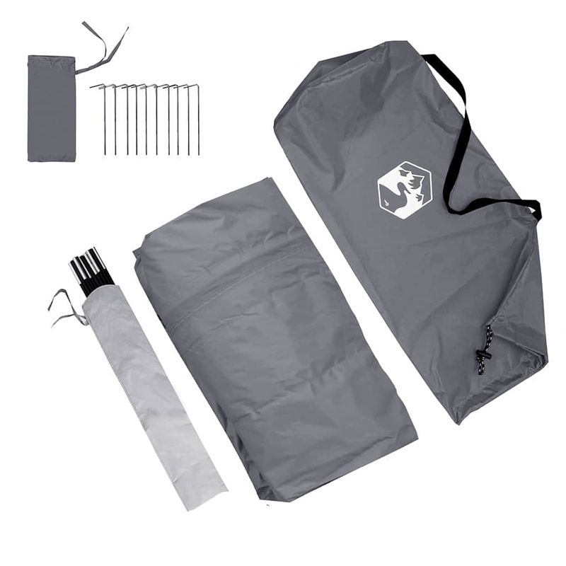 Sport si Outdoor - Camping - Corturi camping - Cort de spate pentru Caravana Dreptunghiular Gri si Portocalie - Infinity.ro