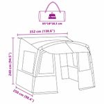 Sport si Outdoor - Camping - Corturi camping - Cort de spate pentru Caravana Dreptunghiular Gri si Portocalie - Infinity.ro