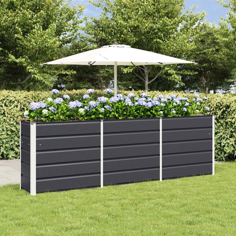 Casa si Gradina - Gradinarit si plante - Plante si ghivece - Ghivece si suporturi - Jardiniera Antracit 160 x 40 x 75 cm Otel - Infinity.ro