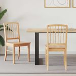 Casa si Gradina - Mobilier - Scaune si fotolii - Scaune - Scaune de dining 2 pcs natural 50 x 52,5 x 91 cm - Infinity.ro