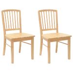 Casa si Gradina - Mobilier - Scaune si fotolii - Scaune - Scaune de dining 2 pcs natural 50 x 52,5 x 91 cm - Infinity.ro