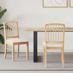 Casa si Gradina - Mobilier - Scaune si fotolii - Scaune - Scaune de dining 2 pcs natural 50 x 52,5 x 91 cm - Infinity.ro
