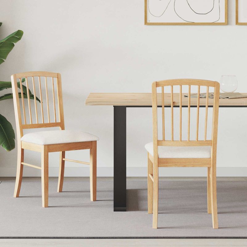 Casa si Gradina - Mobilier - Scaune si fotolii - Scaune - Scaune de dining 2 pcs natural 50 x 52,5 x 91 cm - Infinity.ro