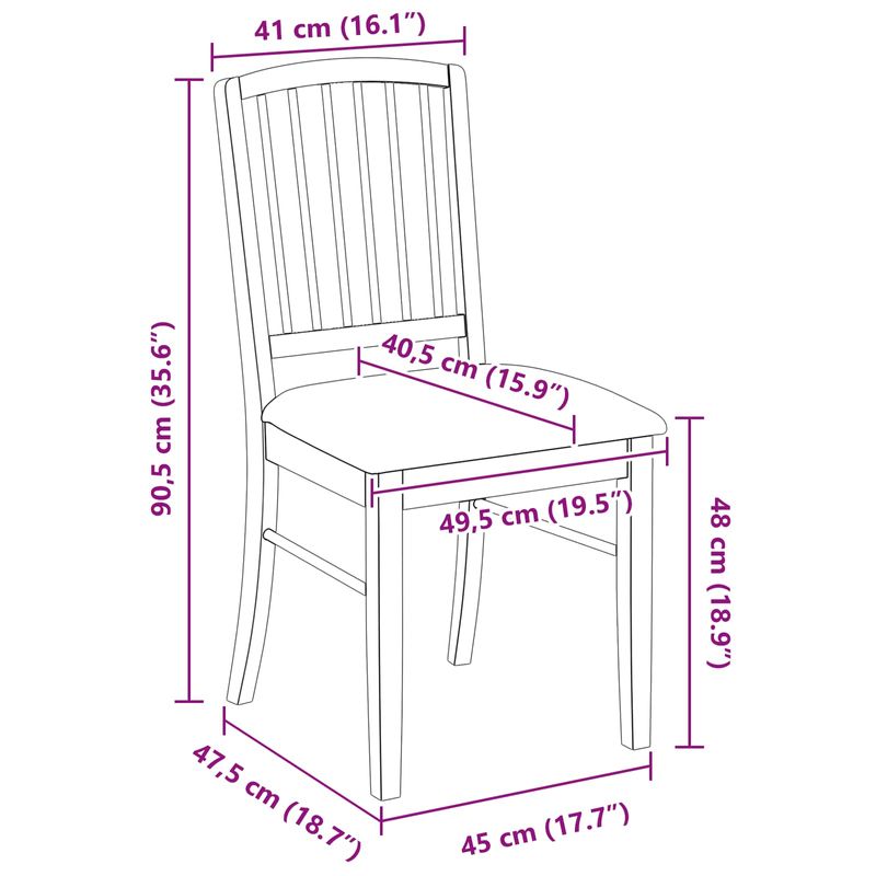 Casa si Gradina - Mobilier - Scaune si fotolii - Scaune - Scaune de dining 2 pcs natural 50 x 52,5 x 91 cm - Infinity.ro