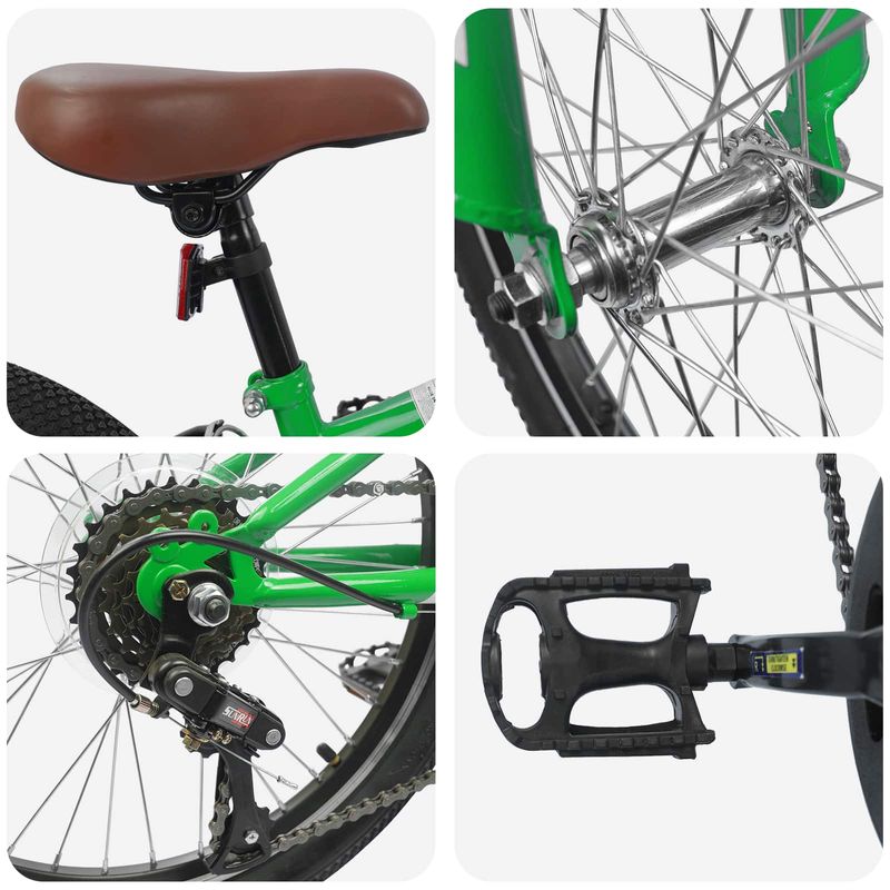 Sport si Outdoor - Ciclism - Biciclete pentru adulti - De oras - Bicicleta Montana 20 Inci 6-Speed pentru 5-8 ani Verde - Infinity.ro