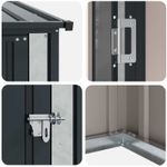 Casa si Gradina - Gradina si terasa - Casute de gradina - Magazii pentru gradina Antracit 203,5 x 73 x 200 cm Metal - Infinity.ro