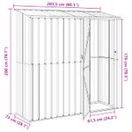 Casa si Gradina - Gradina si terasa - Casute de gradina - Magazii pentru gradina Antracit 203,5 x 73 x 200 cm Metal - Infinity.ro