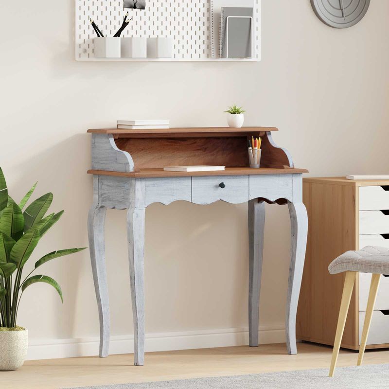 Casa si Gradina - Mobilier - Mese si birouri - Birouri - Birou cu sertar Alb 80 x 40 x 92 cm Lemn masiv de mahon - Infinity.ro