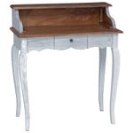 Casa si Gradina - Mobilier - Mese si birouri - Birouri - Birou cu sertar Alb 80 x 40 x 92 cm Lemn masiv de mahon - Infinity.ro