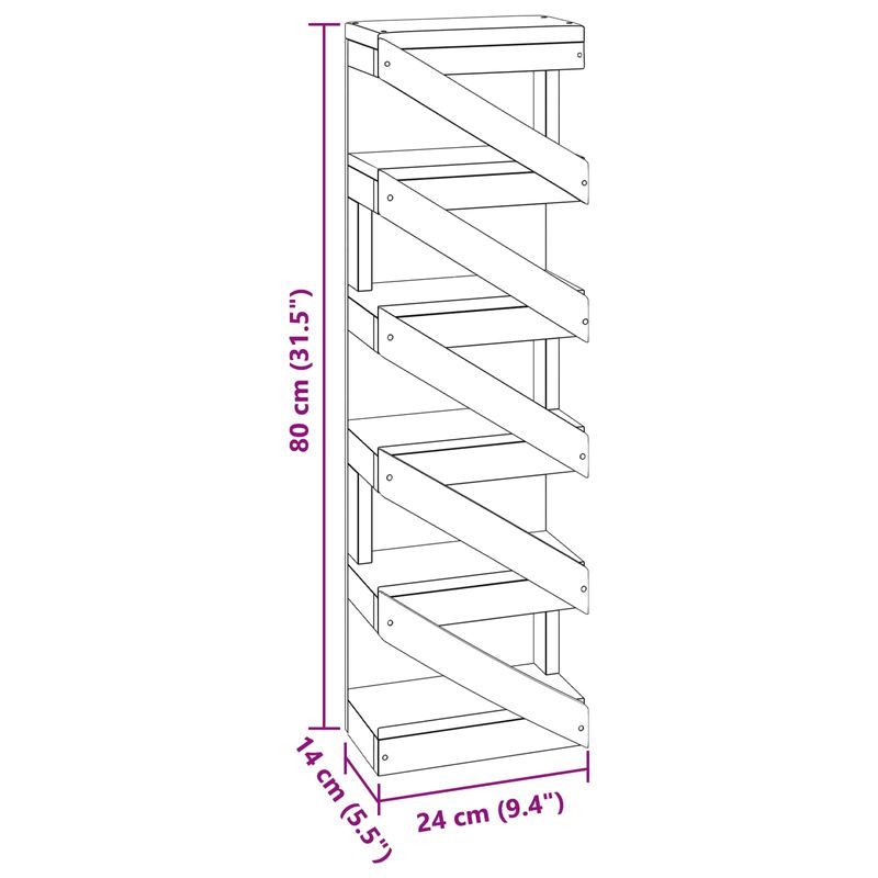 Casa si Gradina - Bucatarie si vesela - Accesorii bar - Carafe si decantoare - Rastel Maro 24 x 14 x 80 cm Lemn masiv de mahon - Infinity.ro