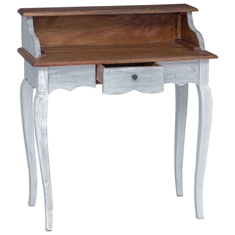 Casa si Gradina - Mobilier - Mese si birouri - Birouri - Birou cu sertar Alb 80 x 40 x 92 cm Lemn masiv de mahon - Infinity.ro